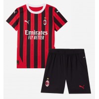 AC Milan Alvaro Morata #7 Domáci Detský futbalový dres 2024-25 Krátky Rukáv (+ trenírky)